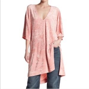 Free people passion pink flower tunic